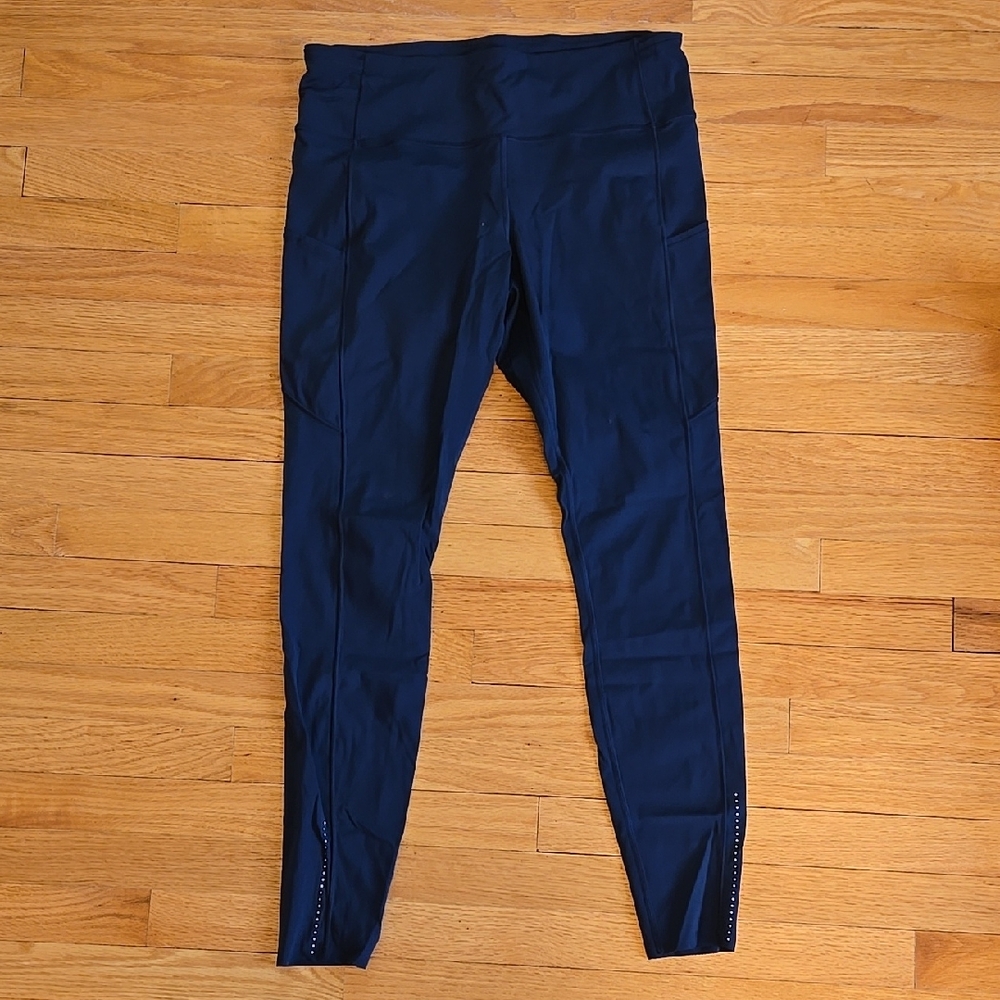 Lululemon Fast & Free 5 Pocket Navy Blue Leggings